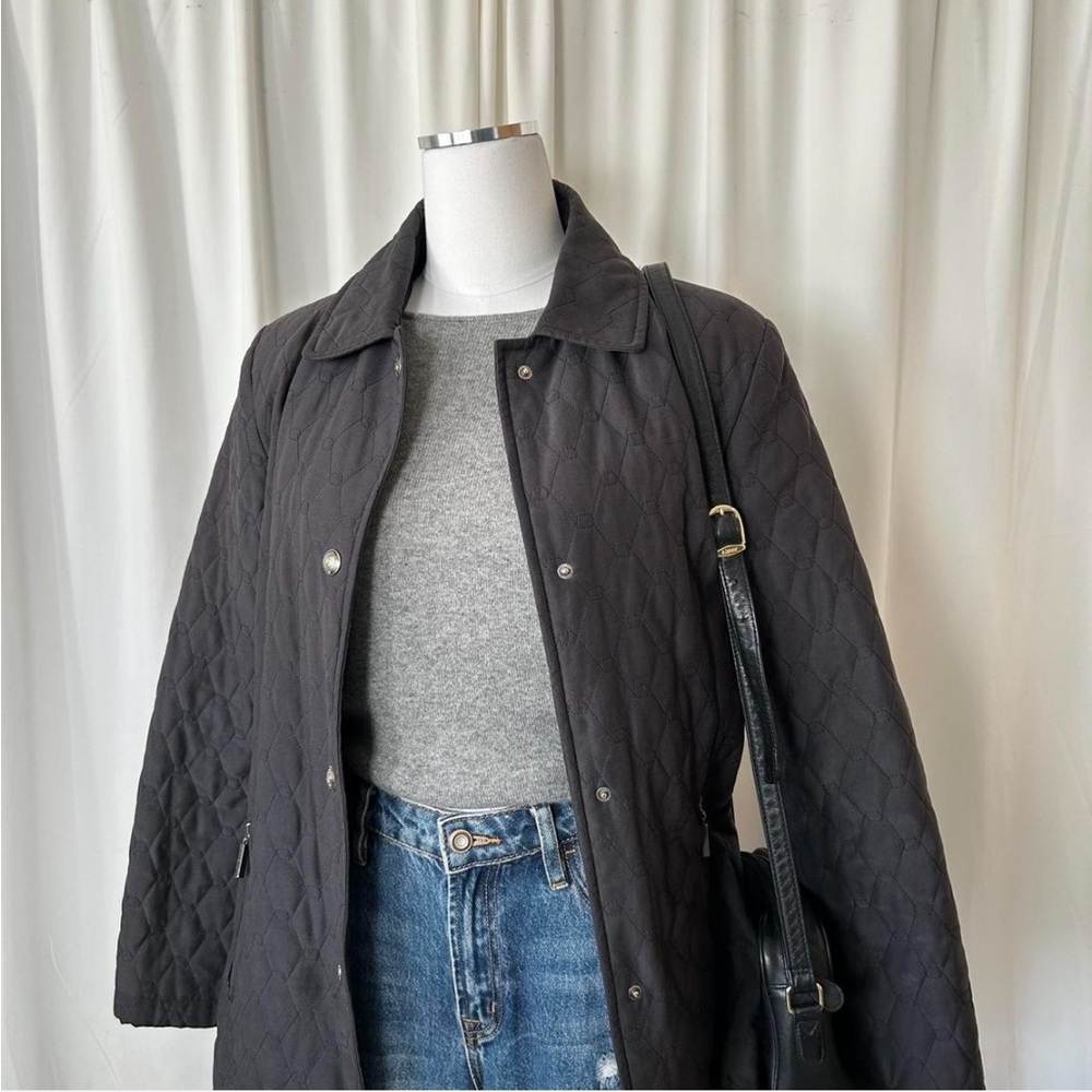 Vintage 1990s Bromley Sport Thermolite Quilted Jacket Black Medium. - Picture 5 of 8